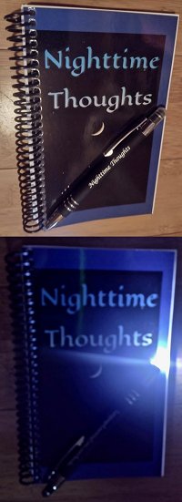 Cover image of Nighttime Thoughts Memo Book and Light-Up Pen